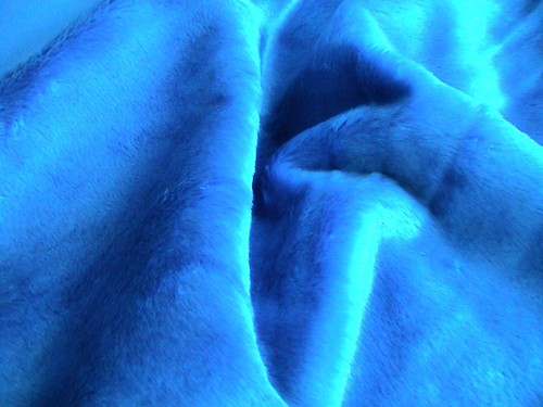 Webplüsch enzianblau flor - enzianblau,,